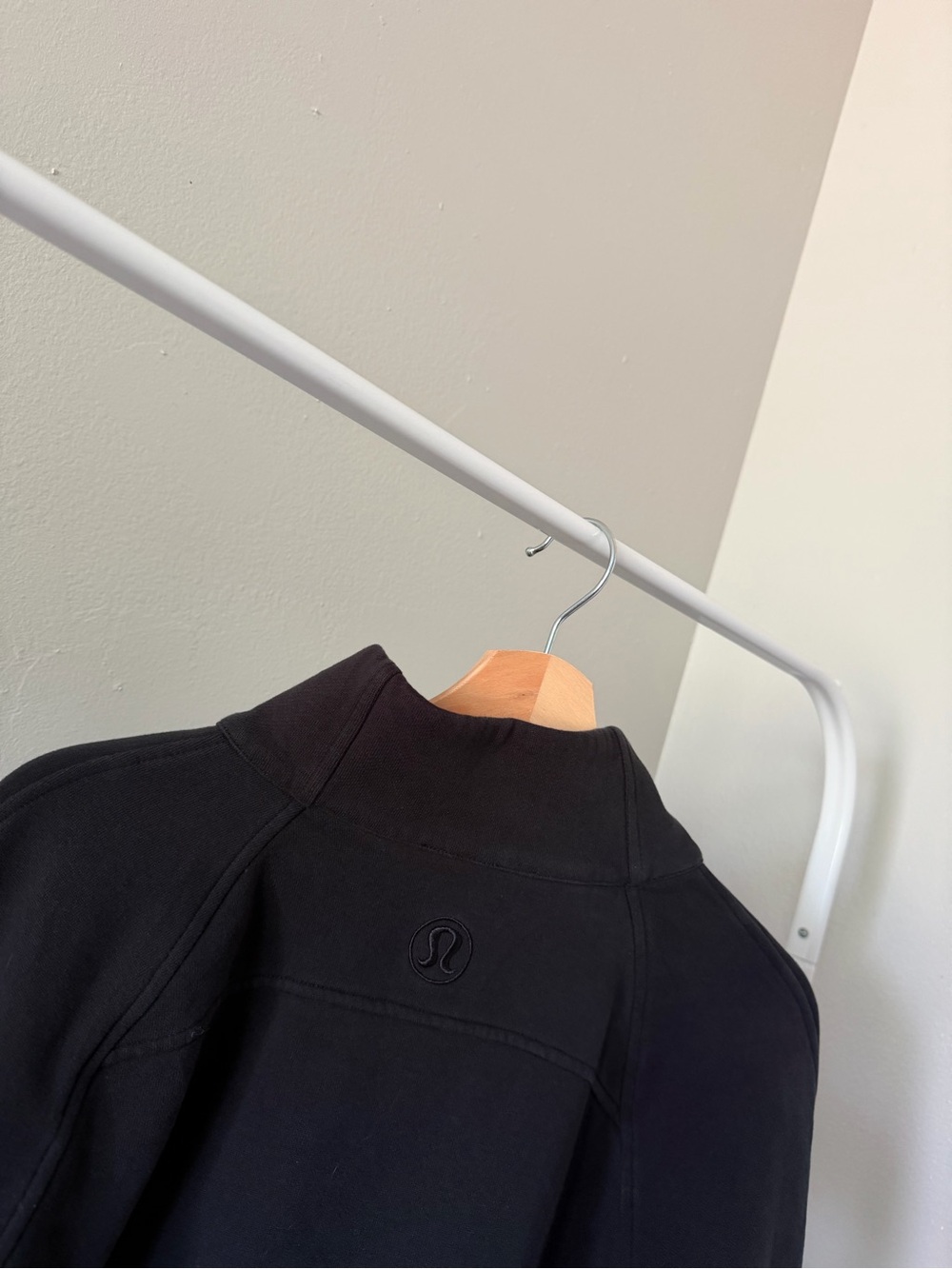 Lululemon scuba oversized 1/2 zip jacket pullover sweater black size m/l - Picture 3 of 5